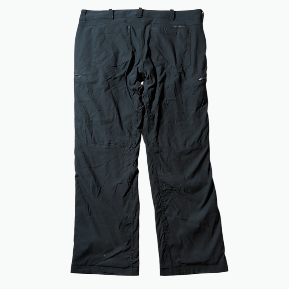 Mens Eddie Bauer First Ascent Black Cargo Fleece Lined Pants W40 L31 Gorpcore - Picture 2 of 13